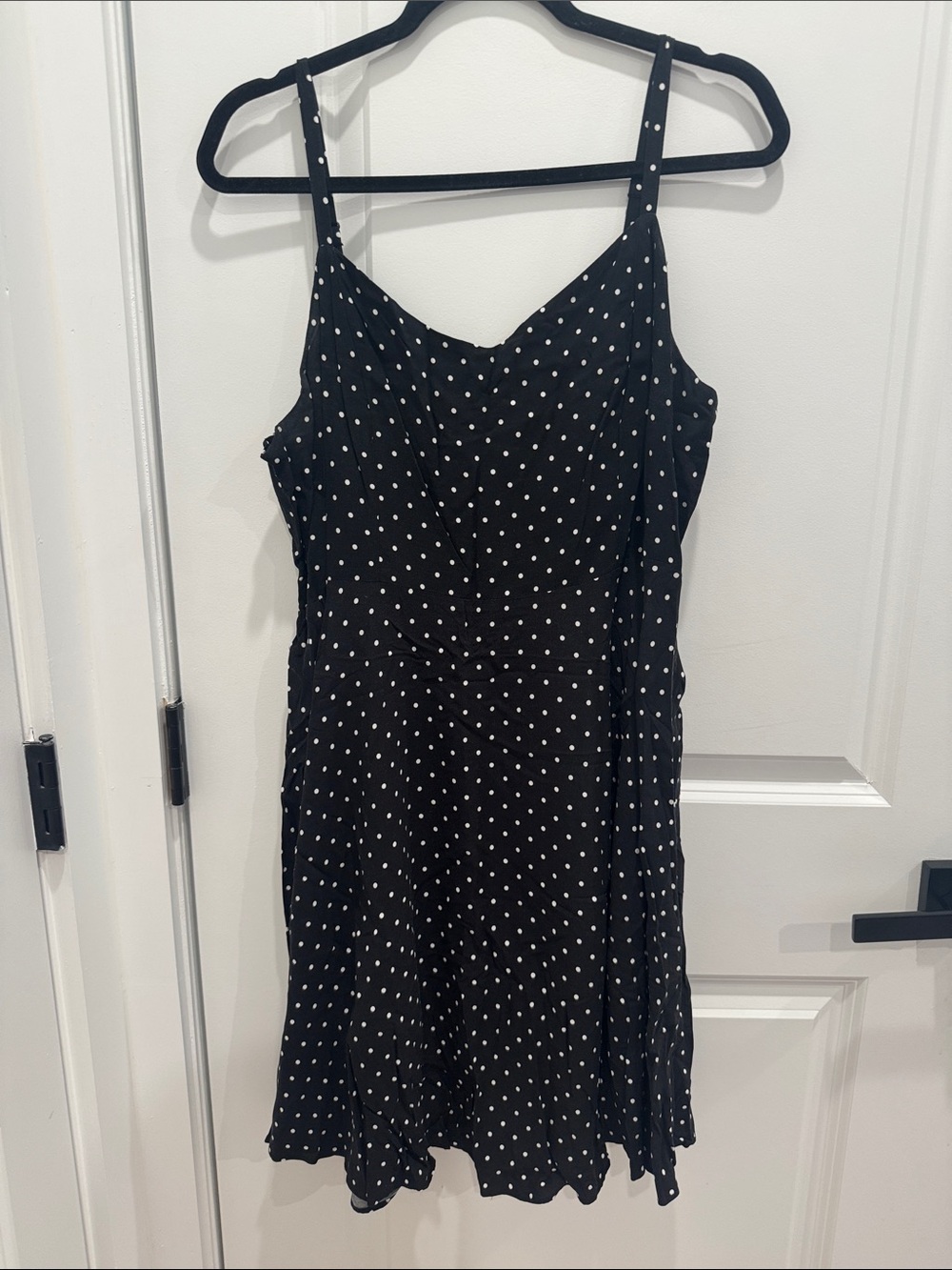 Old Navy Black Dress with White Polka Dots